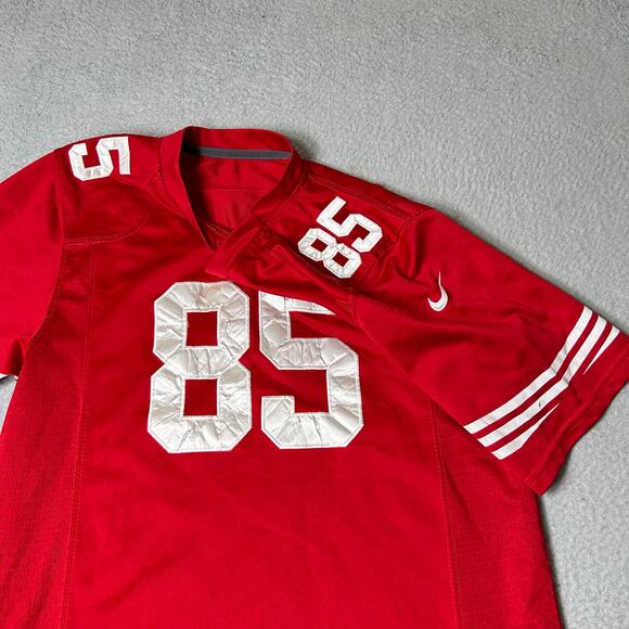 Red Vernon Davis #85 Jersey Youth XL Red Stitched San Francisco 49ers NFL‎ Nike - Picture 4 of 10